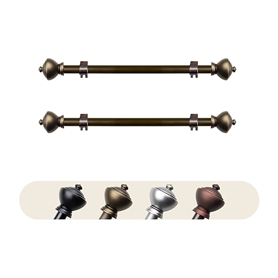 Rod Desyne (Set Of 2) Savannah 5/8 IN Adjustable Side Curtain Rod
