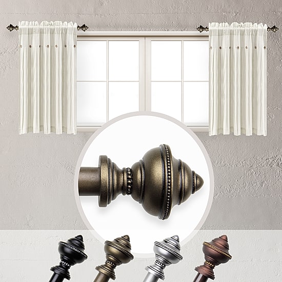 Rod Desyne (Set Of 2) Palace 5/8 IN Adjustable Side Curtain Rod