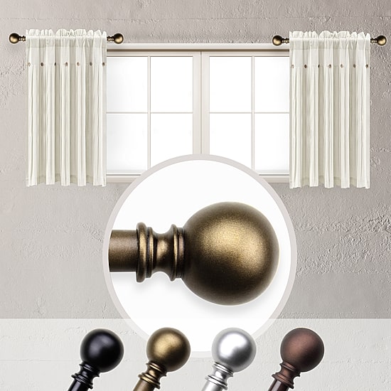 Rod Desyne (Set Of 2) Luna 5/8 IN Adjustable Side Curtain Rod