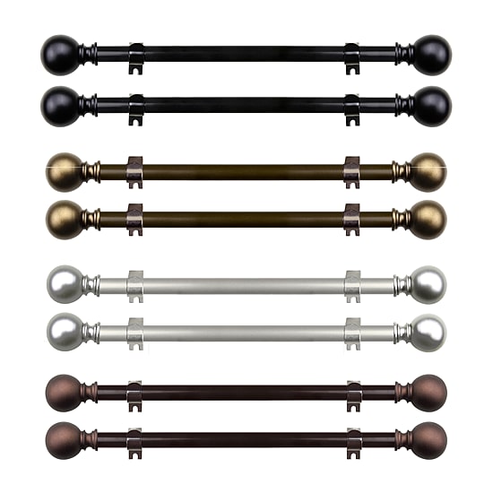 Rod Desyne (Set Of 2) Luna 5/8 IN Adjustable Side Curtain Rod