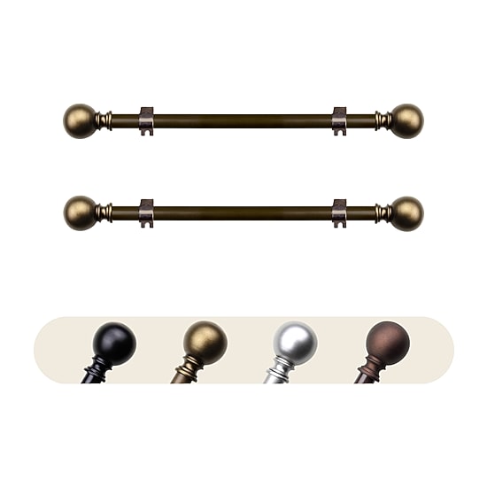 Rod Desyne (Set Of 2) Luna 5/8 IN Adjustable Side Curtain Rod
