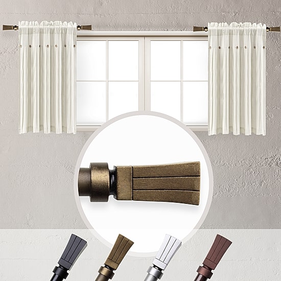 Rod Desyne (Set Of 2) Flare 5/8 IN Adjustable Side Curtain Rod