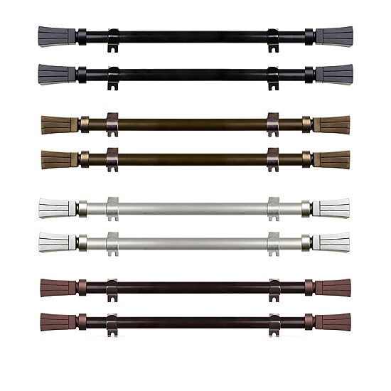 Rod Desyne (Set Of 2) Flare 5/8 IN Adjustable Side Curtain Rod
