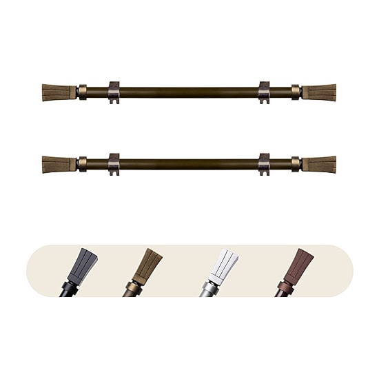 Rod Desyne (Set Of 2) Flare 5/8 IN Adjustable Side Curtain Rod