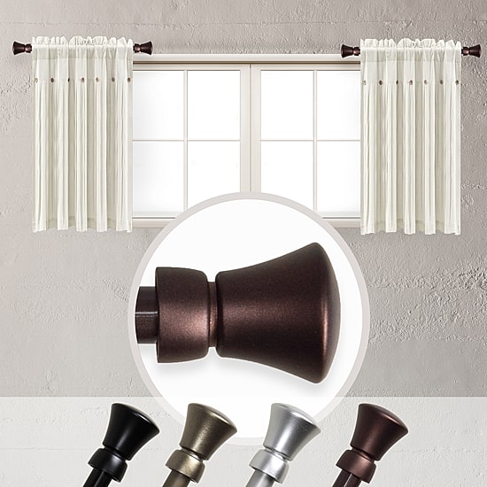 Rod Desyne (Set Of 2) Cora 5/8 IN Adjustable Side Curtain Rod