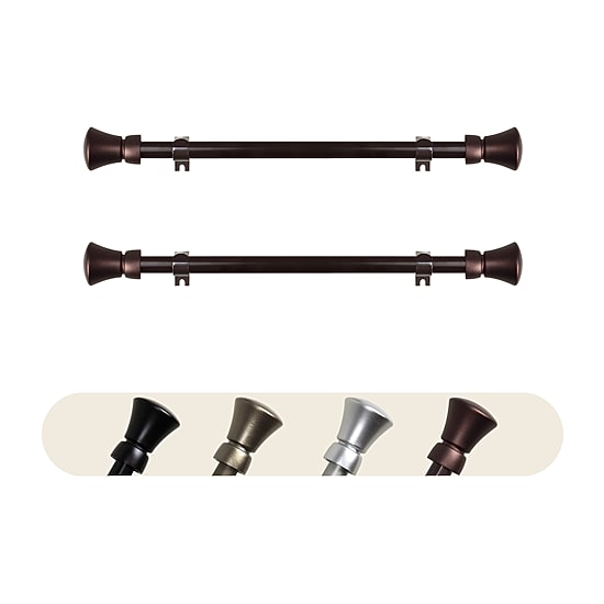 Rod Desyne (Set Of 2) Cora 5/8 IN Adjustable Side Curtain Rod