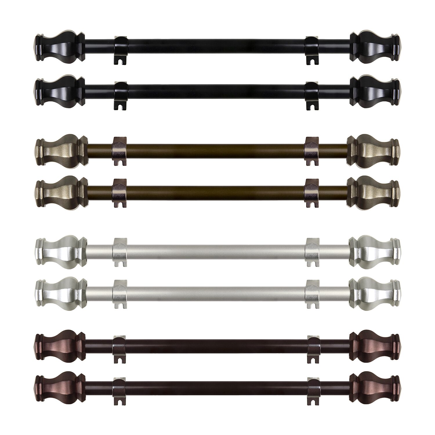 Rod Desyne (Set Of 2) Emelia 5/8 Adjustable Side Curtain