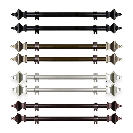 Rod Desyne (Set Of 2) Esta 5/8 IN Adjustable Side Curtain Rod