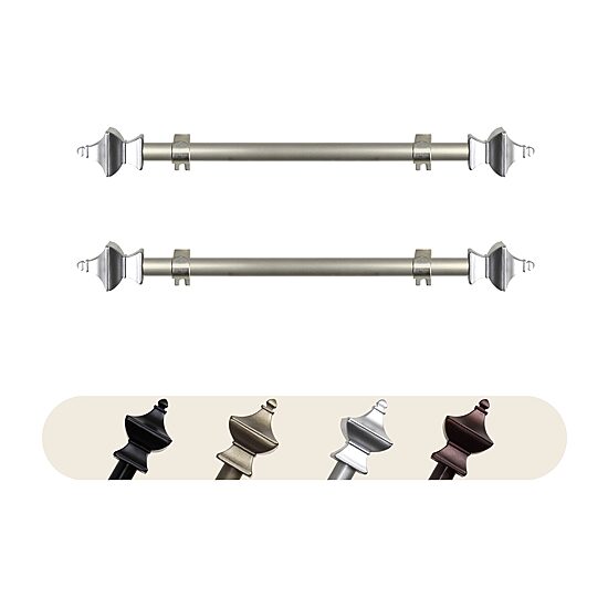 Rod Desyne (Set Of 2) Esta 5/8 IN Adjustable Side Curtain Rod