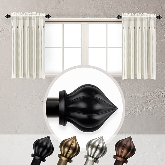 Rod Desyne (Set Of 2) Primrose 5/8 IN Adjustable Side Curtain Rod