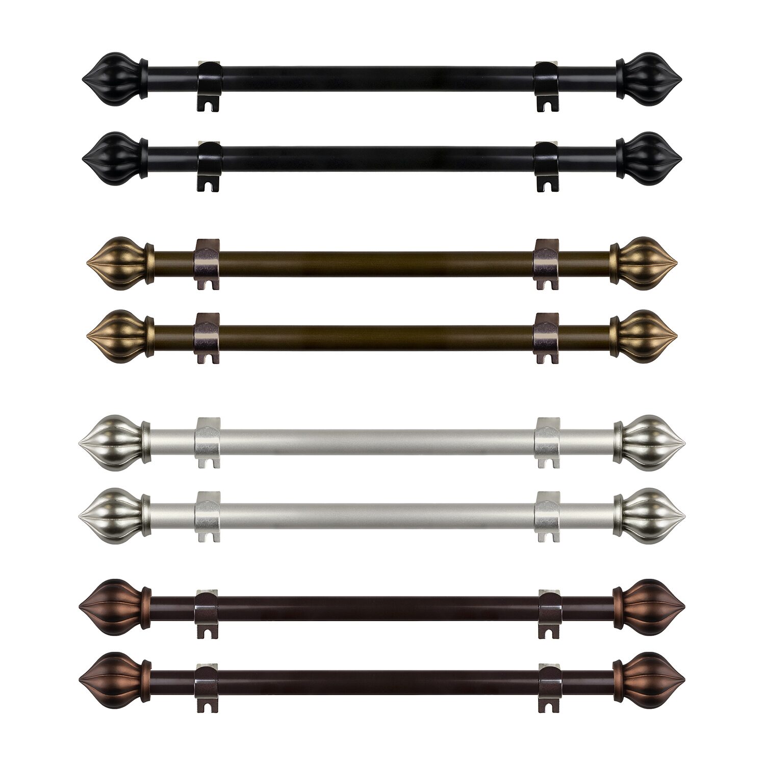 Rod Desyne (Set Of 2) Primrose 5/8 Adjustable Side Curtain