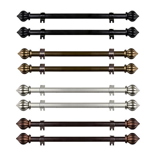 Rod Desyne (Set Of 2) Primrose 5/8 IN Adjustable Side Curtain Rod