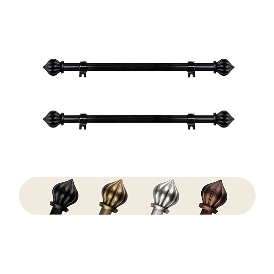 Rod Desyne (Set Of 2) Primrose 5/8 IN Adjustable Side Curtain Rod