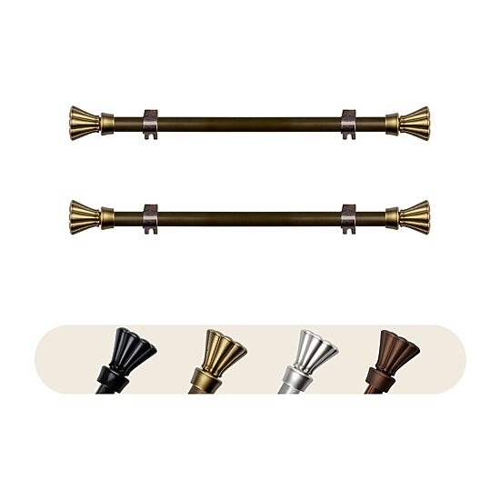 Rod Desyne (Set Of 2) Nisha 5/8 IN Adjustable Side Curtain Rod