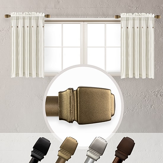 Rod Desyne (Set Of 2) Jasur 5/8 IN Adjustable Side Curtain Rod
