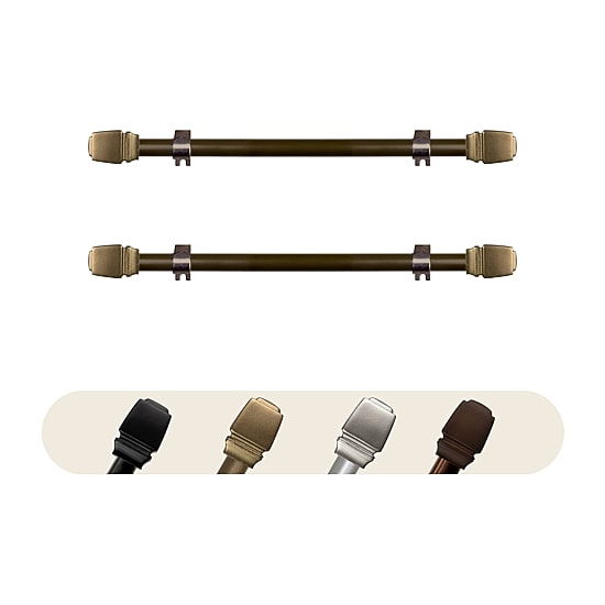 Rod Desyne (Set Of 2) Jasur 5/8 IN Adjustable Side Curtain Rod
