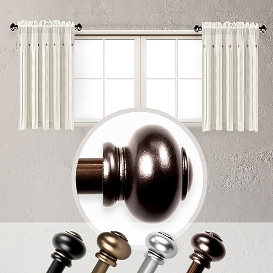 Rod Desyne (Set Of 2) Yolanda 5/8 IN Adjustable Side Curtain Rod