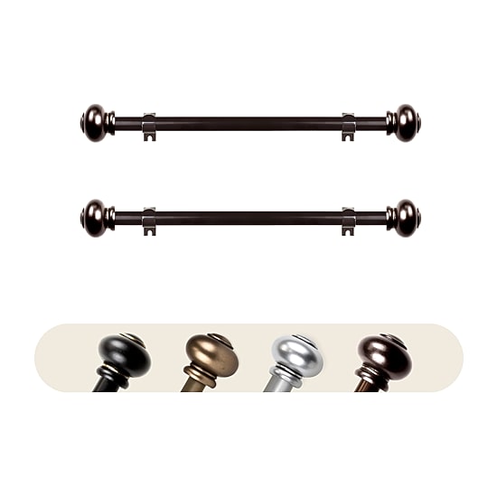 Rod Desyne (Set Of 2) Yolanda 5/8 IN Adjustable Side Curtain Rod