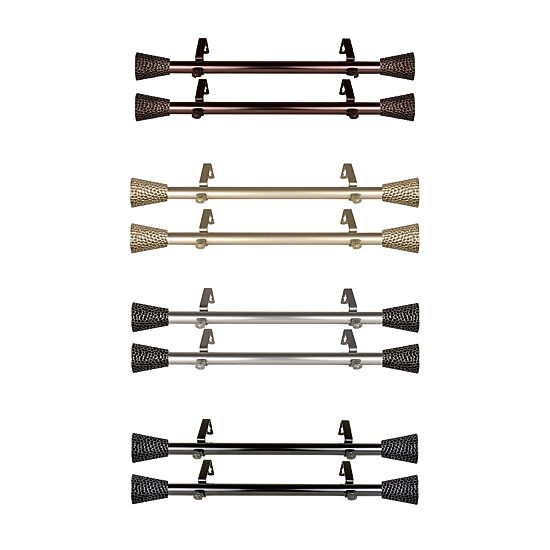 Rod Desyne (Set Of 2) Halldor 1 IN Adjustable Side Curtain Rod