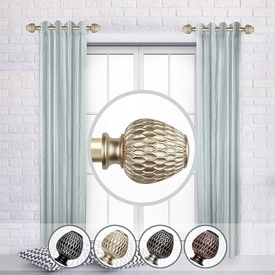 Rod Desyne (Set Of 2) Ashwin 1 IN Adjustable Side Curtain Rod