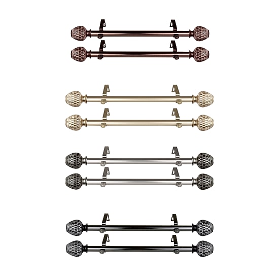 Rod Desyne (Set Of 2) Ashwin 1 IN Adjustable Side Curtain Rod