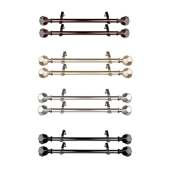 Rod Desyne (Set Of 2) Darden 1 IN Adjustable Side Curtain Rod