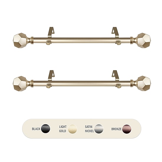 Rod Desyne (Set Of 2) Darden 1 IN Adjustable Side Curtain Rod