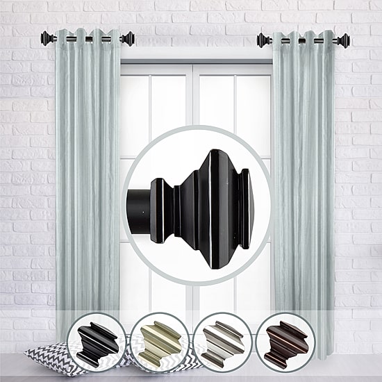 Rod Desyne (Set Of 2) Fern 1 IN Adjustable Side Curtain Rod