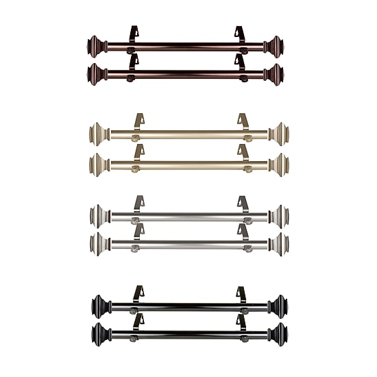Rod Desyne (Set Of 2) Fern 1 IN Adjustable Side Curtain Rod