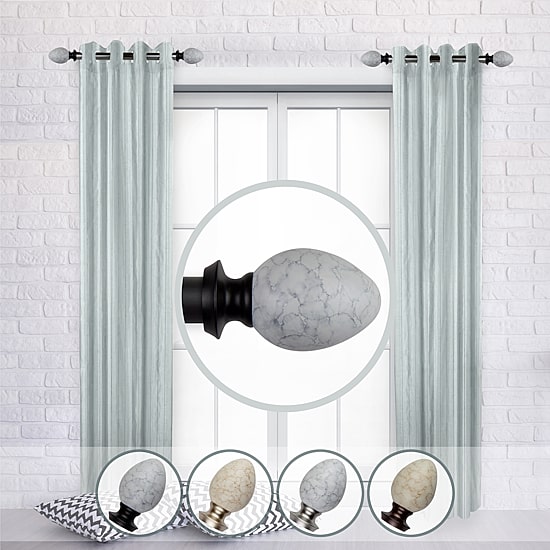 Rod Desyne (Set Of 2) Ovate 1 IN Adjustable Side Curtain Rod