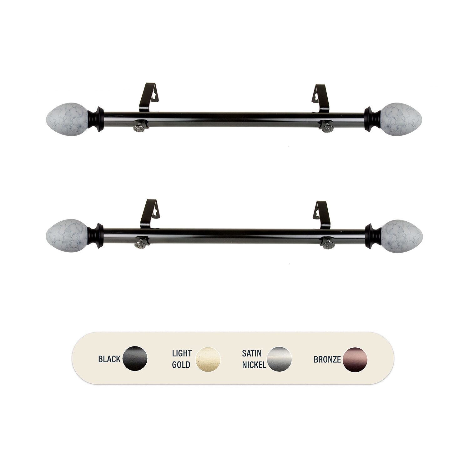 Rod Desyne (Set Of 2) Ovate 1 Adjustable Side Curtain