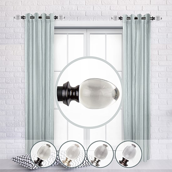 Rod Desyne (Set Of 2) Eileen 1 IN Adjustable Side Curtain Rod