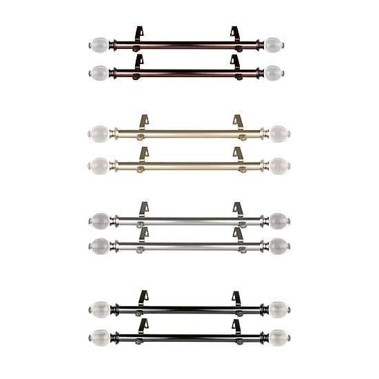 Rod Desyne (Set Of 2) Eileen 1 IN Adjustable Side Curtain Rod