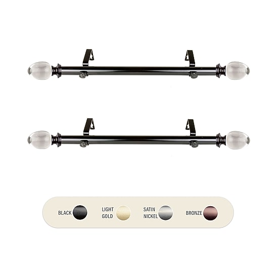 Rod Desyne (Set Of 2) Eileen 1 IN Adjustable Side Curtain Rod
