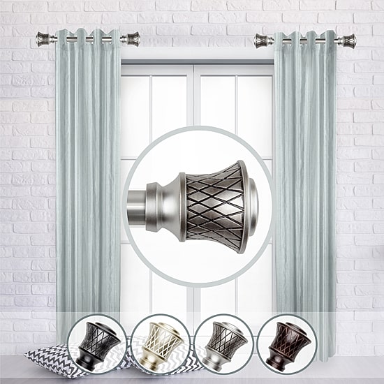 Rod Desyne (Set Of 2) Olympia 1 IN Adjustable Side Curtain Rod