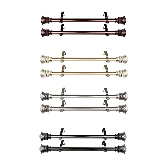Rod Desyne (Set Of 2) Olympia 1 IN Adjustable Side Curtain Rod