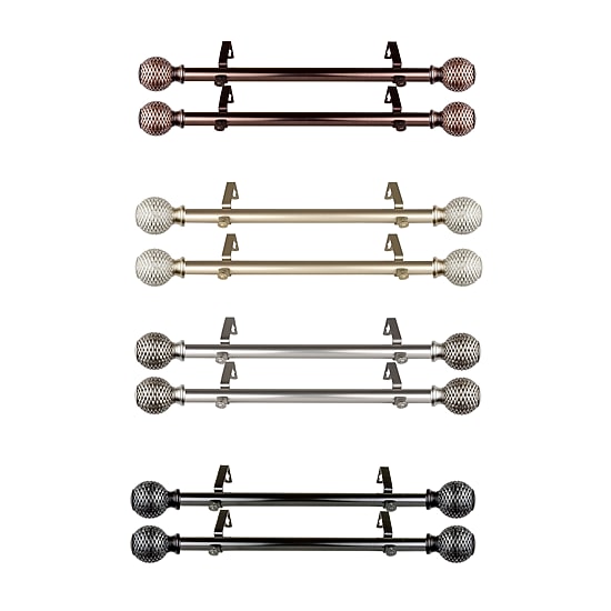 Rod Desyne (Set Of 2) Bala 1 IN Adjustable Side Curtain Rod
