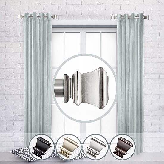 Rod Desyne (Set Of 2) Pineda 1 IN Adjustable Side Curtain Rod