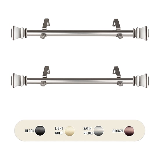 Rod Desyne (Set Of 2) Pineda 1 IN Adjustable Side Curtain Rod