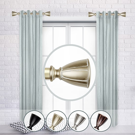 Rod Desyne (Set Of 2) Ayla 1 IN Adjustable Side Curtain Rod