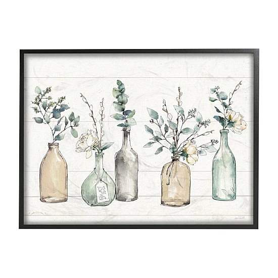 24''X30'' Bottles And Plants Farm Print