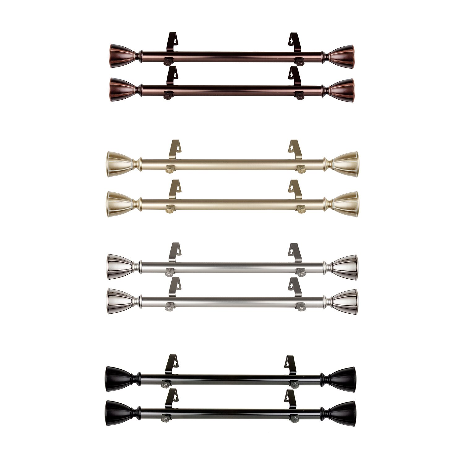 Rod Desyne (Set Of 2) Ayla 1 Adjustable Side Curtain
