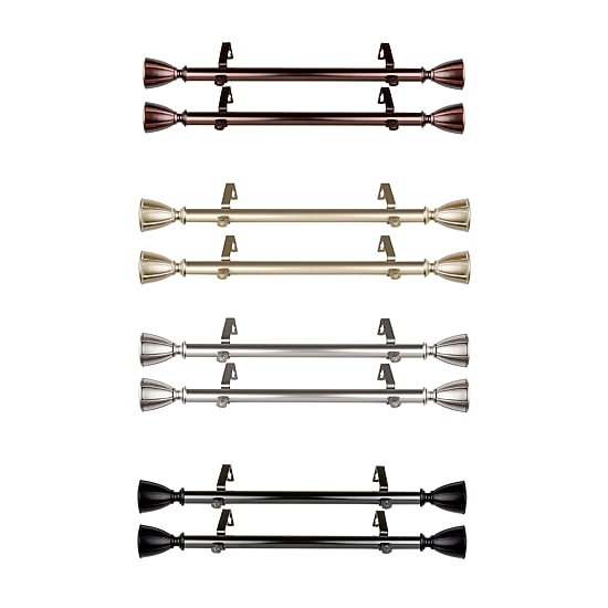 Rod Desyne (Set Of 2) Ayla 1 IN Adjustable Side Curtain Rod