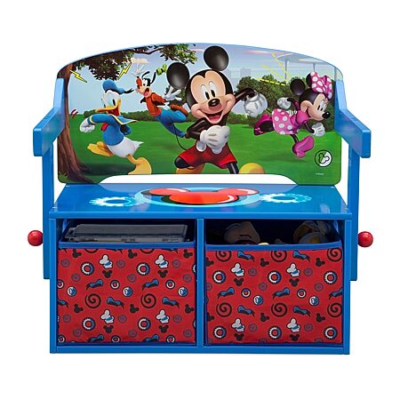 Disney Mickey Mouse Kids Wooden Storage Bench, Color: Blue - JCPenney