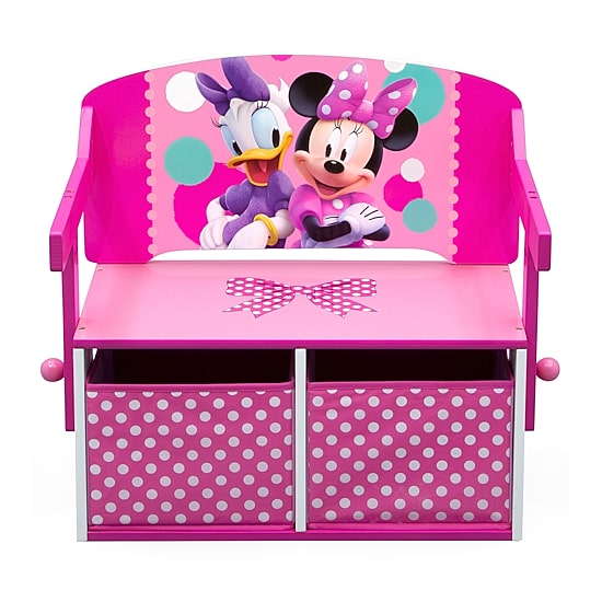 Disney Minnie Mouse Kids Wooden Storage Bench