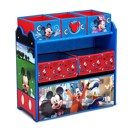 Disney Mickey Mouse 6-Cubby Toy Organizer