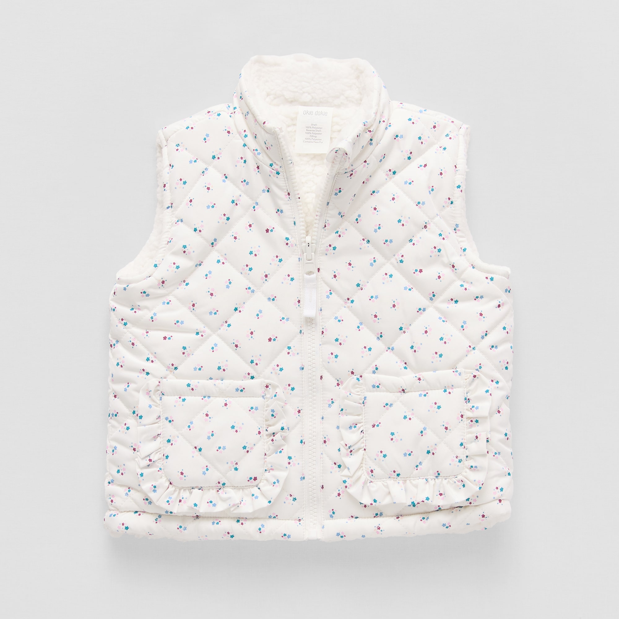 Okie Dokie Girls Reversible Midweight Puffer Vest
