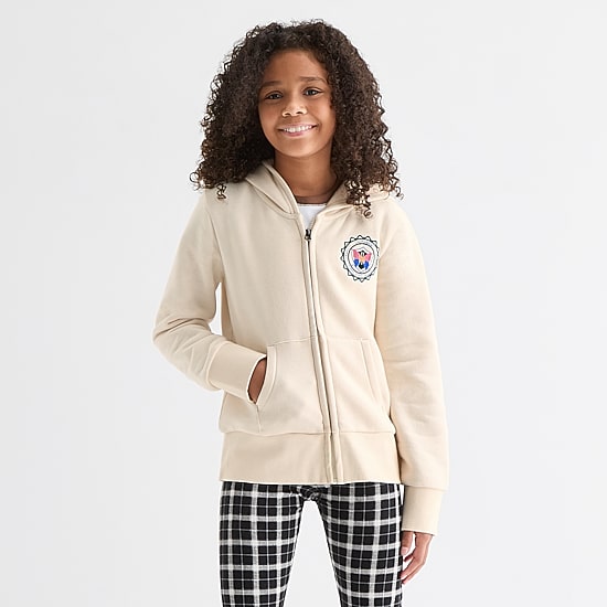Thereabouts Little & Big Kid Girls Long Sleeve Fleece Zipper Hoodie