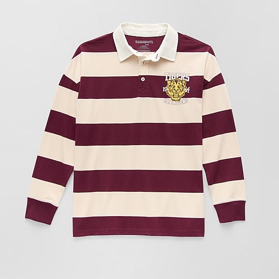 Thereabouts Little & Big Kid Boys Long Sleeve Regular Fit Spread Collar Rugby Shirt