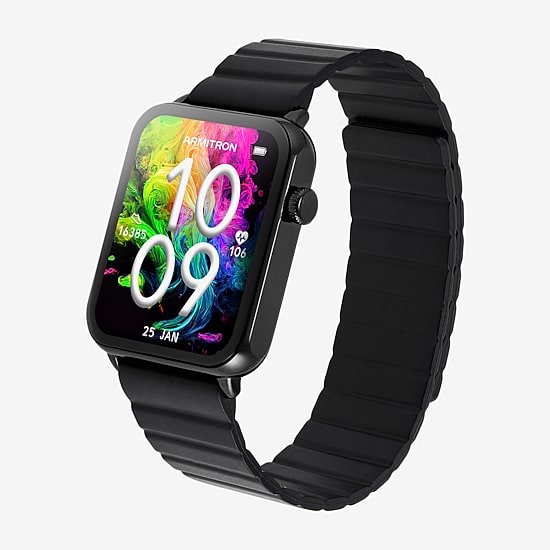 Armitron Connect Unisex Adult Chronograph Black Smart Watch 42-1020bkbk